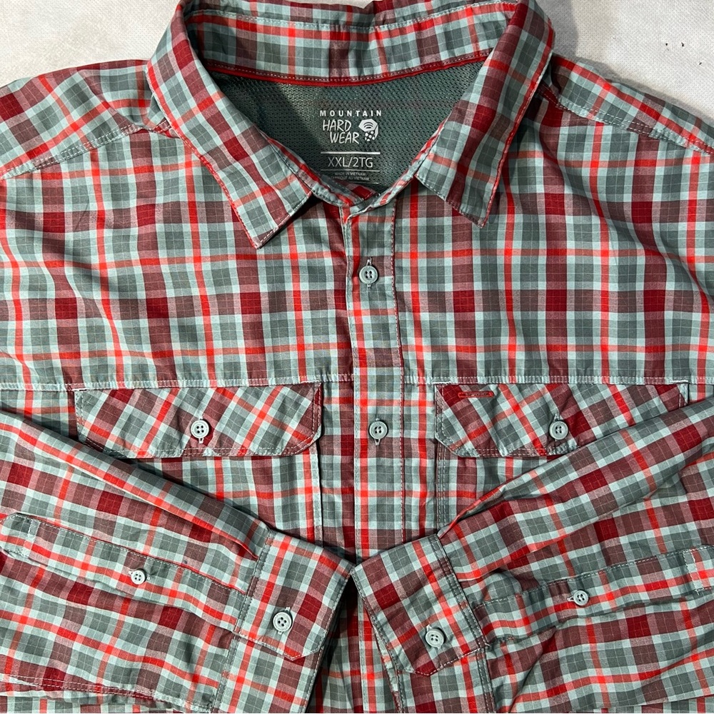 Mountain Hardwear Men's XXL Canyon Plaid Long Sleeve Lightweight Fishing Camping